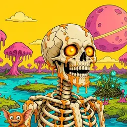 Oozlings #8081, Skull · Turquoise Swamp