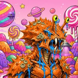 Oozlings #8089, Mutated Crab · Candy Planet