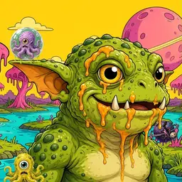 Oozlings #8095, Toad Goblin · Turquoise Swamp