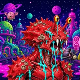 Oozlings #8112, Crab · Neon City
