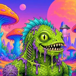 Oozlings #8117, Swamp Fish · Mushroom Desert
