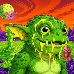 Oozlings #8126, Mutated Toad Goblin · Acid Lake