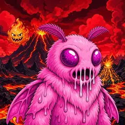 Oozlings #8127, Mutant Moth · Lava Fields