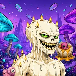 Oozlings #8129, Candle Wax · Fungus Forest