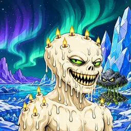 Oozlings #8135, Candle Wax · Aurora Ice