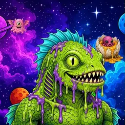 Oozlings #8144, Swamp Fish · Void Nebula