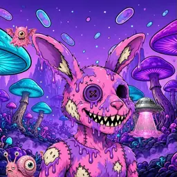 Oozlings #8145, Zombie Bunny · Fungus Forest