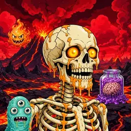 Oozlings #8146, Skull · Lava Fields