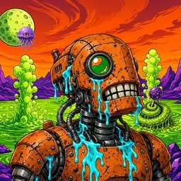 Oozlings #8149, Rusty Robot · Acid Lake