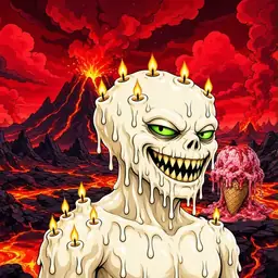 Oozlings #815, Candle Wax · Lava Fields
