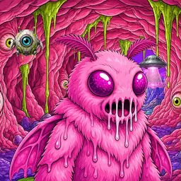 Oozlings #8151, Mutant Moth · Flesh Cave