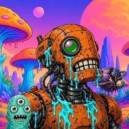 Oozlings #8152, Rusty Robot · Mushroom Desert