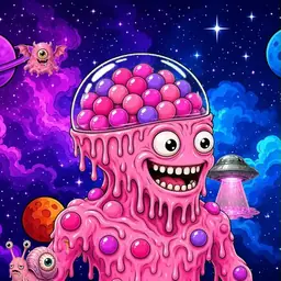 Oozlings #8158, Gumball Brain · Void Nebula