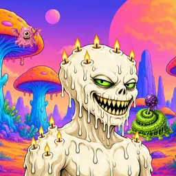 Oozlings #8161, Candle Wax · Mushroom Desert