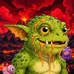 Oozlings #8162, Toad Goblin · Lava Fields