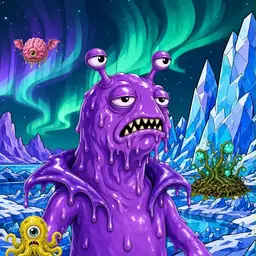Oozlings #8164, Slug · Aurora Ice