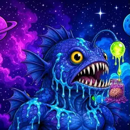 Oozlings #8167, Anglerfish · Void Nebula