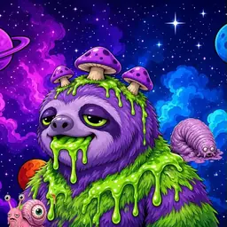 Oozlings #8170, Slime Sloth · Void Nebula