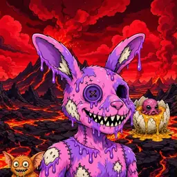 Oozlings #8171, Zombie Bunny · Lava Fields