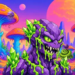 Oozlings #8173, Crystal Rock · Mushroom Desert