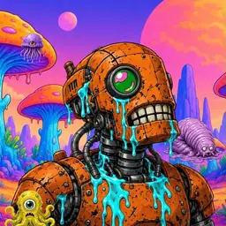 Oozlings #8175, Rusty Robot · Mushroom Desert