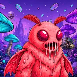 Oozlings #8179, Mutated Mutant Moth · Fungus Forest