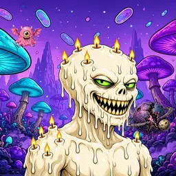 Oozlings #8187, Candle Wax · Fungus Forest