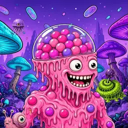 Oozlings #8190, Gumball Brain · Fungus Forest