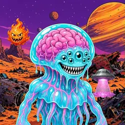 Oozlings #8194, Jellyfish Brain · Ship Junkyard