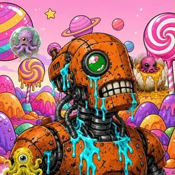 Oozlings #8200, Rusty Robot · Candy Planet