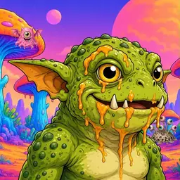 Oozlings #8202, Toad Goblin · Mushroom Desert