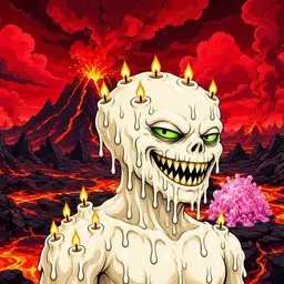 Oozlings #8206, Candle Wax · Lava Fields