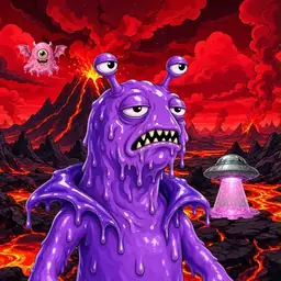 Oozlings #821, Slug · Lava Fields