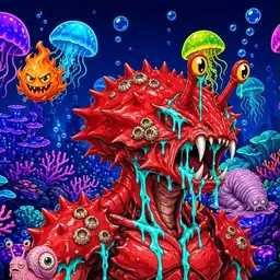 Oozlings #8210, Crab · Glow Reef