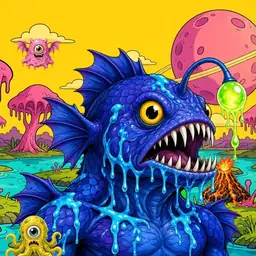 Oozlings #8215, Anglerfish · Turquoise Swamp