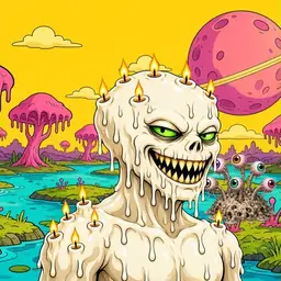 Oozlings #8223, Candle Wax · Turquoise Swamp