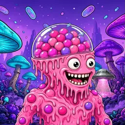 Oozlings #823, Gumball Brain · Fungus Forest
