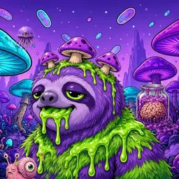 Oozlings #8237, Slime Sloth · Fungus Forest