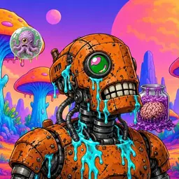 Oozlings #8239, Rusty Robot · Mushroom Desert