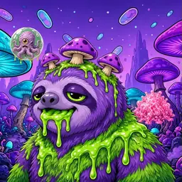Oozlings #8243, Slime Sloth · Fungus Forest