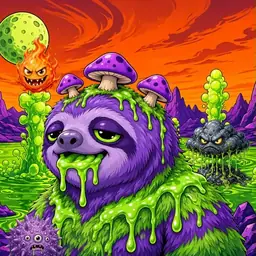 Oozlings #8244, Slime Sloth · Acid Lake