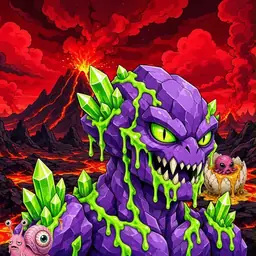 Oozlings #8247, Crystal Rock · Lava Fields