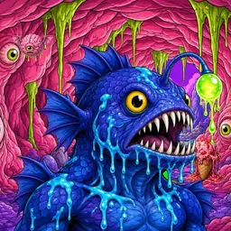 Oozlings #8257, Anglerfish · Flesh Cave