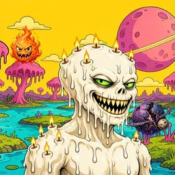 Oozlings #8260, Candle Wax · Turquoise Swamp