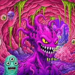 Oozlings #8265, Squid · Flesh Cave