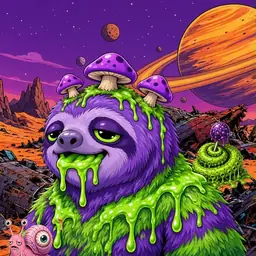 Oozlings #827, Slime Sloth · Ship Junkyard