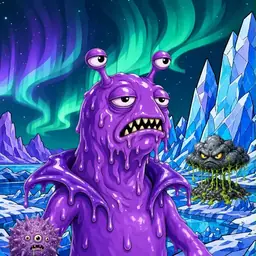 Oozlings #8270, Slug · Aurora Ice