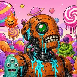 Oozlings #8286, Rusty Robot · Candy Planet