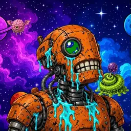 Oozlings #8287, Rusty Robot · Void Nebula