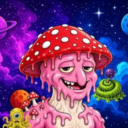 Oozlings #8289, Mushroom Head · Void Nebula
